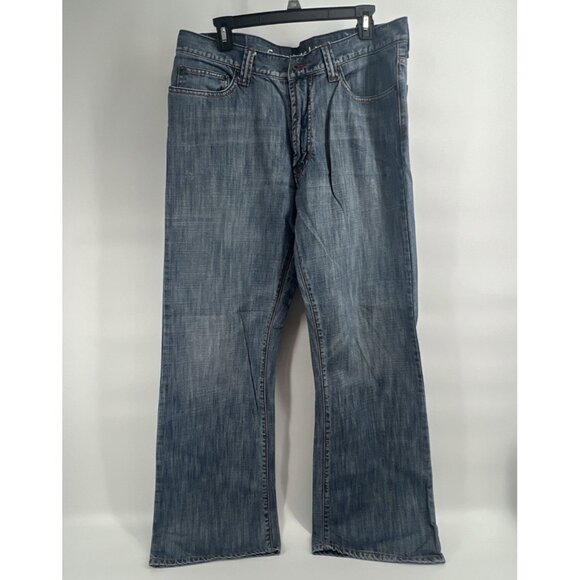 Guess Men's Jeans Size 34 X 32 Laredo Bootcut Wide Denim Blue Jeans EUC - Picture 1 of 16